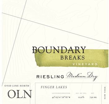 Boundary Breaks Riesling Single Vineyard Ovid Line North Finger Lakes