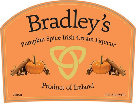 Bradley's Irish Cream Pumpkin Spice Irish Cream Liqueur
