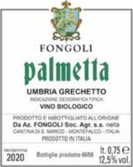 Fongoli Umbria Grechetto La Palmetta