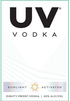 UV Vodka Vodka (Sunlight Activated Label)