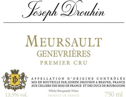 Maison Joseph Drouhin Meursault 1er Cru Genevieres