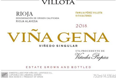 Vino Villota Rioja Vina Gena Vinedo Singular