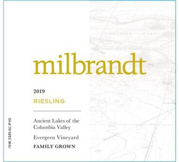 Milbrandt Riesling Evergreen Vineyard Family Grown Ancient Lakes