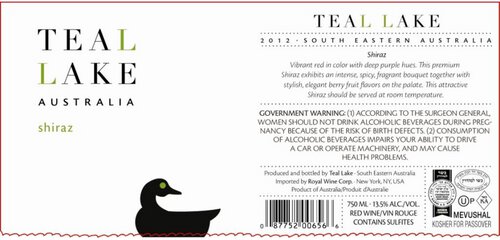 Teal Lake Shiraz