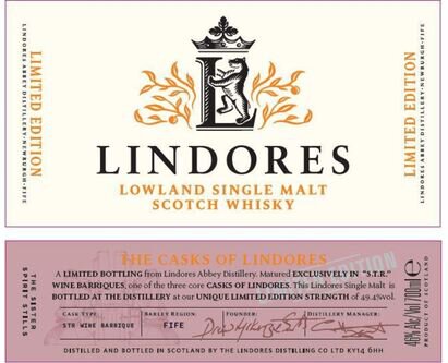 ウイスキー Lindores Lowland STR WINE BARRIQUE Lindores Abbey Distillery STR Wine Barrique Single Malt