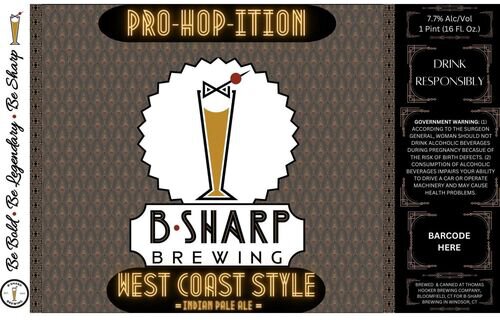 B-Sharp Brewing Pro-Hop-Ition West Coast Style India Pale Ale