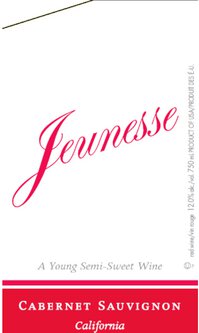 Jeunesse A Young Semi Sweet Cabernet Sauvignon