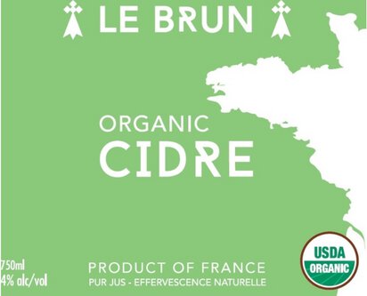 Le Brun Organic Cidre