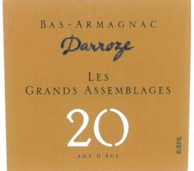Armagnac Francis Darroze Bas-Armagnac 20 Year Old Les Grands Assemblages 86 Proof