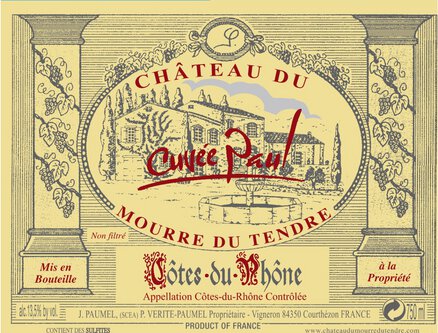Chateau du Mourre du Tendre Cotes du Rhone Cuvee Gourmande