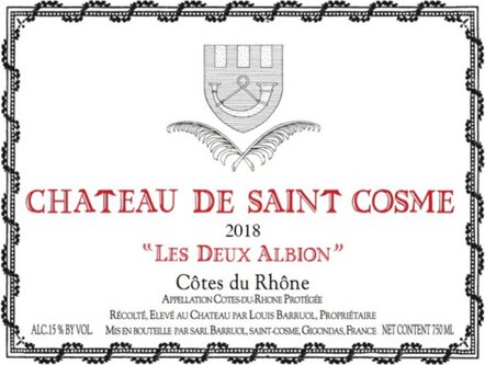Chateau de Saint Cosme Les Deux Albion Rouge