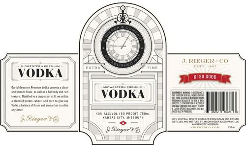 J. Rieger & Co. Midwestern Premium Vodka
