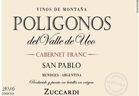 Zuccardi Cabernet Franc Poligonos San Pablo Valle de Uco