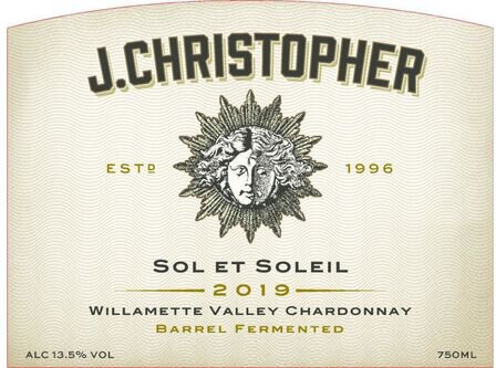 J. Christopher Chardonnay Sol Et Soleil Barrel Fermented Willamette Valley