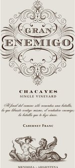 El Enemigo Cabernet Franc Gran Enemigo Single Vineyard Chacayes Mendoza