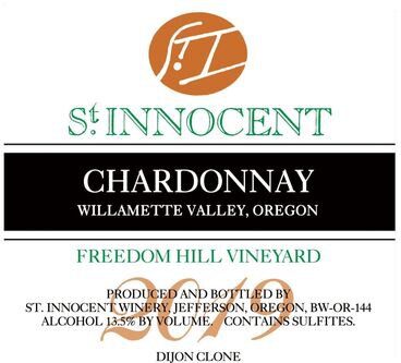 St. Innocent Chardonnay Freedom Hill Vineyard Dijon Clone Willamette Valley