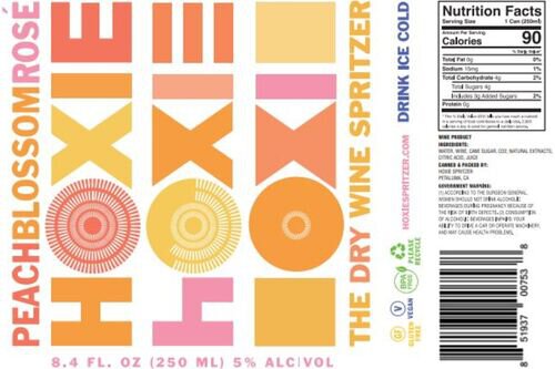 Hoxie Peach Blossom Rose Dry Wine Spritzer