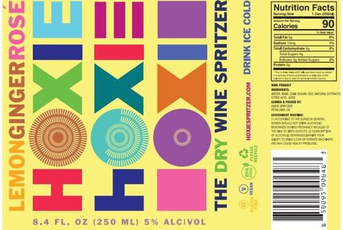 Hoxie Lemon Ginger Rose Dry Wine Spritzer