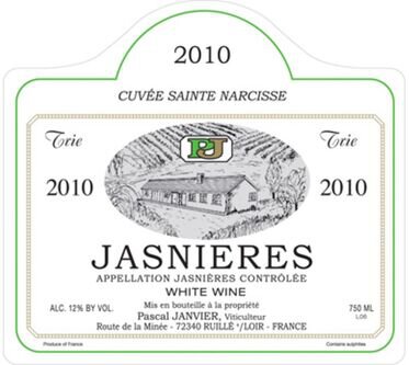 Pascal Janvier Jasnieres Cuvee Sainte Narcisse