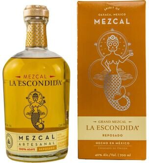 La Escondida Mezcal Reposado 100% Agave Mezcal Artesanal