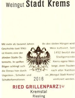 Stadt Krems Ried Grillenparz Riesling