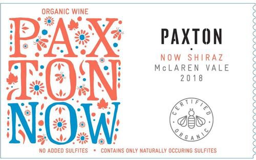 Paxton NOW Preservative Free Shiraz