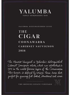 Yalumba Distinguished Sites Collection Cabernet Sauvignon The Cigar The Menzies Vineyard Coonawarra