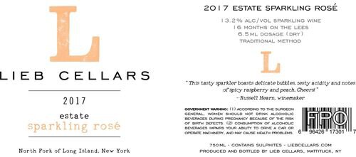 Lieb Cellars Estate Sparkling Rose