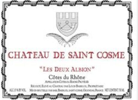 Chateau de Saint Cosme Cotes du Rhone Les Deux Albion