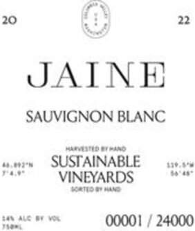 Jaine Columbia Valley Sauvignon Blanc