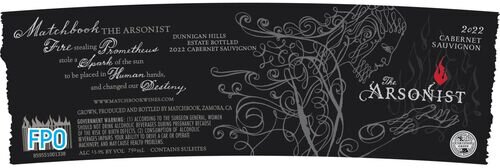 Matchbook Wine Company Cabernet Sauvignon The Arsonist Dunnigan Hills