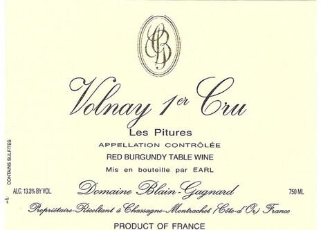 Blain-Gagnard Volnay 1er Cru Les Pitures