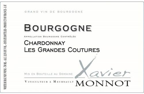 Xavier Monnot Bourgogne Chardonnay Les Grandes Coutures