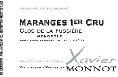 Xavier Monnot Maranges 1er Cru Clos de la Fussiere Monopole