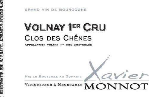 Xavier Monnot Volnay 1er Cru Clos des Chenes
