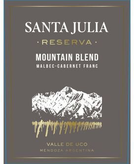 Santa Julia Malbec Cabernet Franc Mountain Blend Reserva Valle De Uco