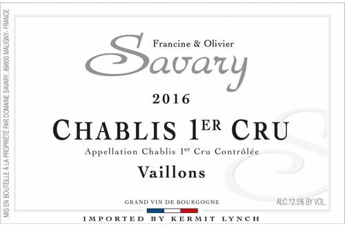 Francine et Olivier Savary Vaillons Chablis Premier Cru