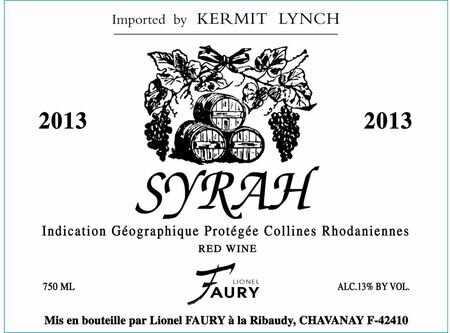 Domaine Faury Collines Rhodaniennes Syrah