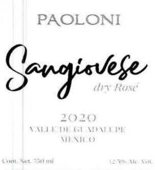 Paoloni Sangiovese Dry Rose Valle de Guadalupe