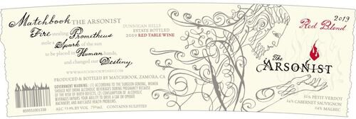 Matchbook Wine Company The Arsonist Red Blend Dunningan Hills