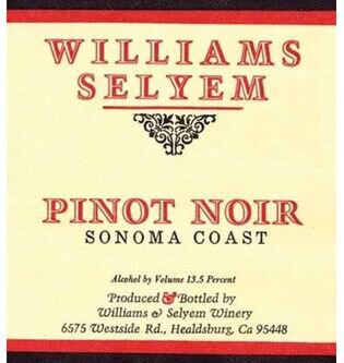 Williams Selyem Sonoma Coast Pinot Noir