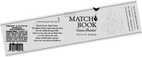 Matchbook Wine Company Petite Sirah Estate Bottled Dunnigan Hills