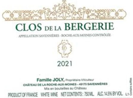 Famille Joly Clos de la Bergerie AOC Savennieres Roche aux Moines