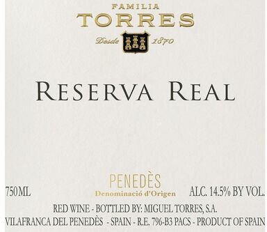 Familia Torres Reserva Real DO Penedes
