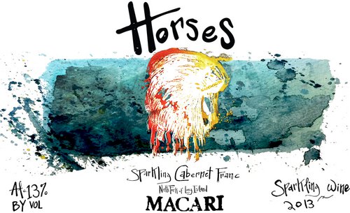 Macari Horses Sparkling Cabernet Franc Rose