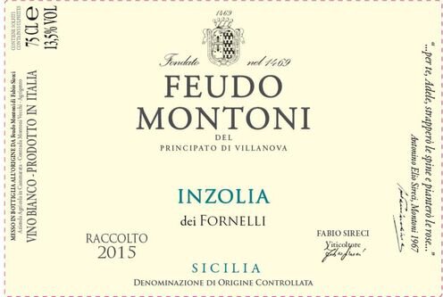 Feudo Montoni Sicilia Inzolia Dei Fornelli