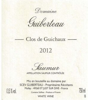 Domaine Guiberteau Saumur Blanc Le Clos de Guichaux
