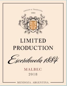Bodegas Escorihuela Gascon Malbec 1884 Limited Production Mendoza