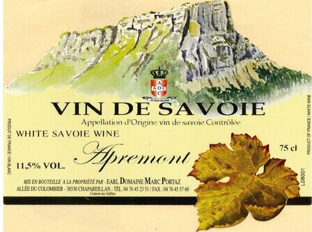 Domaine Marc Portaz Vin de Savoie Apremont