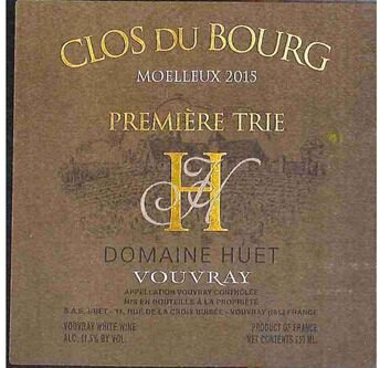 Domaine Huet Vouvray Clos du Bourg Moelleux 1er Trie